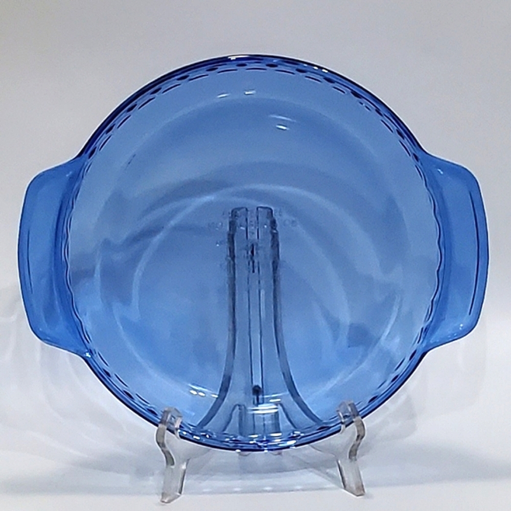 9" Anchor Hocking Cobalt Blue Tempered Glass Deep Pie 🥧 Plate Dish 🇺🇸